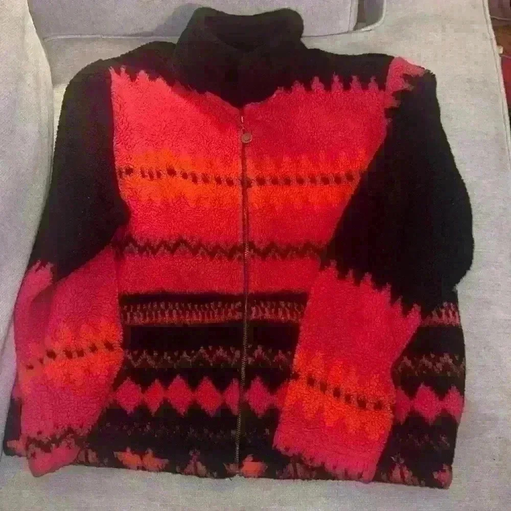Rare Onque Casuals Vintage Aztec Sherpa